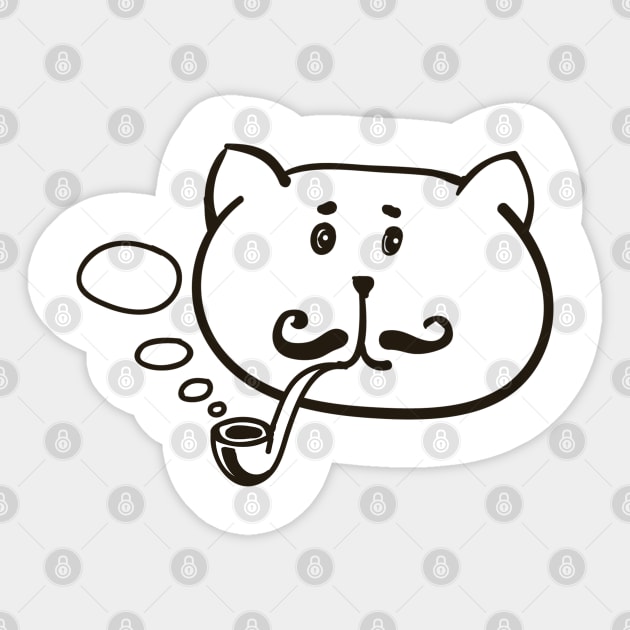 Cat #2 Sticker by Olga Berlet